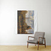 Een Capriccio Uitzicht van een drukke haven scene Wandkleed (In Situ (horizontaal))