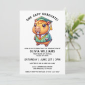 Een capy Afstuderen grappig Capybara afstudeerfees Kaart (Staand voorkant)