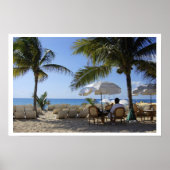 Een Caraïbisch strand verlaten Poster (Voorkant)