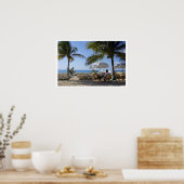 Een Caraïbisch strand verlaten Poster (Keuken)