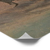 Een caravan in de woestijn in een Simoom Poster (Hoek)