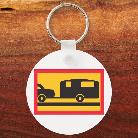 Een caravan slepen sleutelhanger