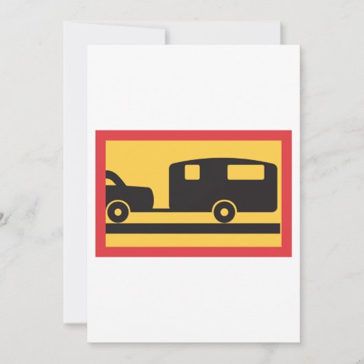 Een caravan trekken kaart (Voorkant)