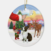 Een Cardigan Welsh Corgi Keramisch Ornament (Links)