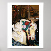Een  carrouselpaard poster (Voorkant)