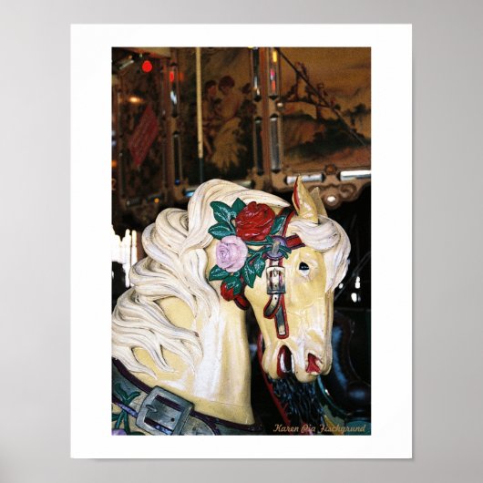 Een carrouselpaard poster (Voorkant)