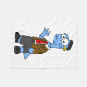 Een Cartoon Brontosaur verkleedde zich als Franken Fleece Deken (Voorkant (Horizontaal))