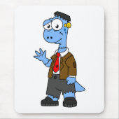 Een Cartoon Brontosaur verkleedde zich als Franken Muismat (Voorkant)