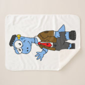 Een Cartoon Brontosaur verkleedde zich als Franken Sherpa Deken (Voorkant (horizontaal))