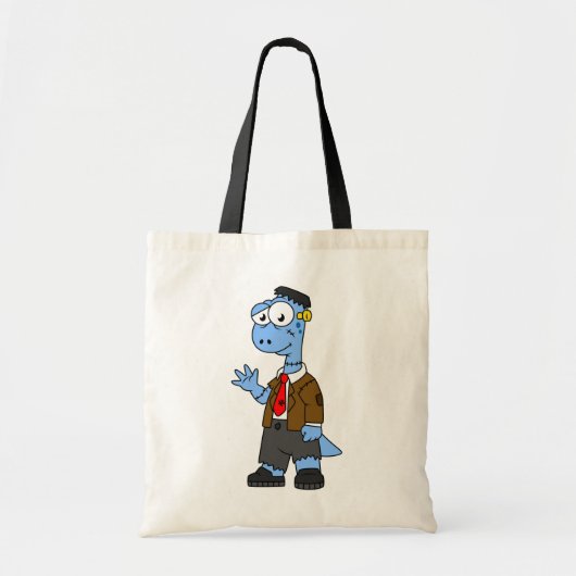 Een Cartoon Brontosaur verkleedde zich als Franken Tote Bag (Voorkant)