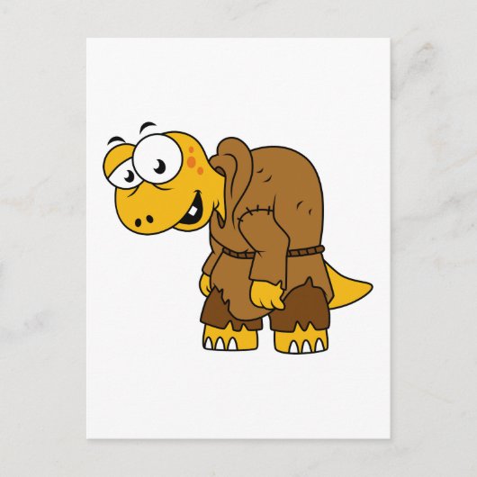 Een Cartoon dinosaurus bochel. Briefkaart (Voorkant)