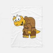 Een Cartoon dinosaurus bochel. Fleece Deken (Voorkant)