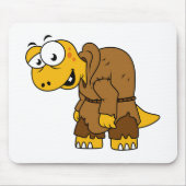 Een Cartoon dinosaurus bochel. Muismat (Voorkant)