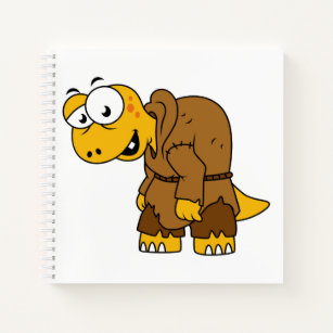 Een Cartoon dinosaurus bochel. Notitieboek