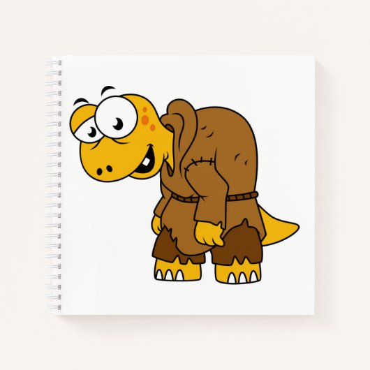 Een Cartoon dinosaurus bochel. Notitieboek (Voorkant)