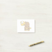 Een Cartoon dinosaurus bochel. Post-it® Notes (Op bureau)