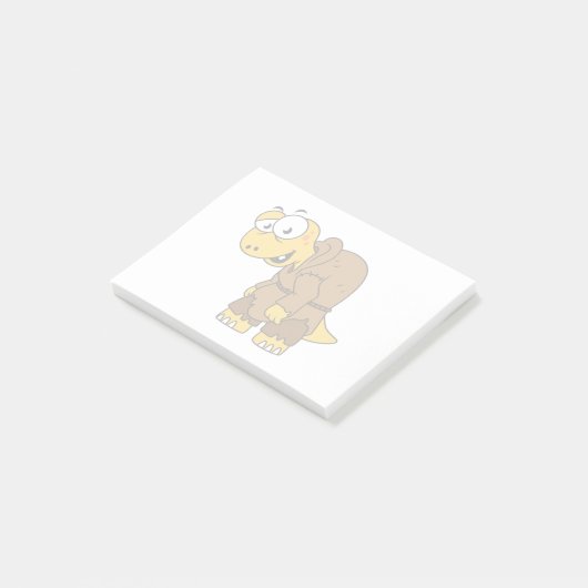Een Cartoon dinosaurus bochel. Post-it® Notes (Schuin)