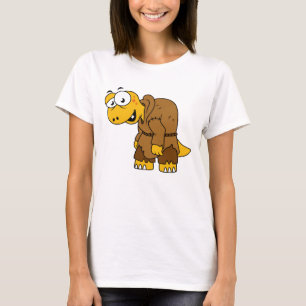 Een Cartoon dinosaurus bochel. T-shirt