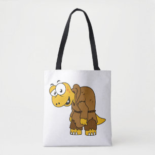 Een Cartoon dinosaurus bochel. Tote Bag