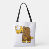 Een Cartoon dinosaurus bochel. Tote Bag (Achterkant)
