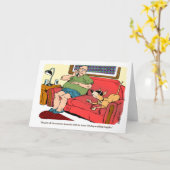 Een cartoon felicitatiekaart voor een nieuwe honde kaart (Gele Bloem)