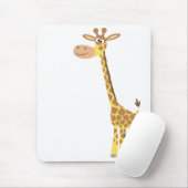 Een cartoon giraffe mousepad muismat (Met muis)