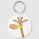 Een cartoon giraffe sleutelhanger (Voorkant)