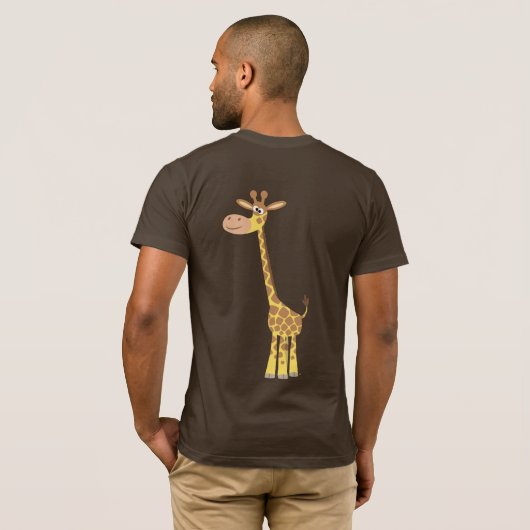 Een cartoon giraffe T-shirt (achter) (Achterkant volledig)
