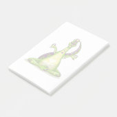 Een Cartoon Iguanodon dinosaurus die yoga doet. Post-it® Notes (Schuin)