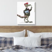 Een Cartoon Iguanodon klerk. Canvas Afdruk (Insitu (Slaapkamer))