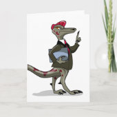 Een Cartoon Iguanodon klerk. Kaart (Voorkant)