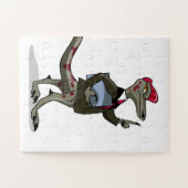 Een Cartoon Iguanodon klerk. Legpuzzel (Horizontaal)