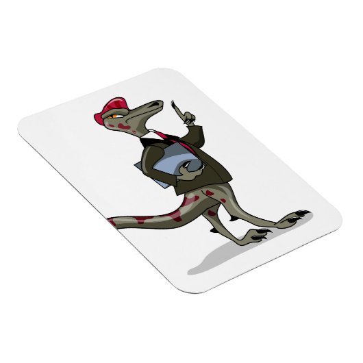 Een Cartoon Iguanodon klerk. Magneet (Rechterzijde)