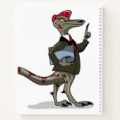 Een Cartoon Iguanodon klerk. Notitieboek (Achterkant)
