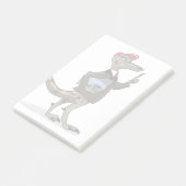 Een Cartoon Iguanodon klerk. Post-it® Notes (Schuin)
