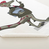 Een Cartoon Iguanodon klerk. Sherpa Deken (3/4)