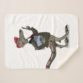 Een Cartoon Iguanodon klerk. Sherpa Deken (Voorkant (horizontaal))