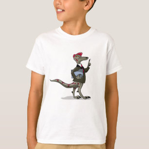Een Cartoon Iguanodon klerk. T-shirt