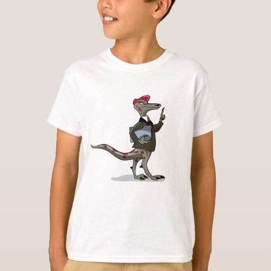 Een Cartoon Iguanodon klerk. T-shirt (Voorkant)