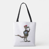 Een Cartoon Iguanodon klerk. Tote Bag (Achterkant)
