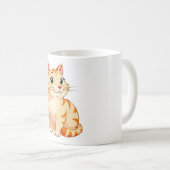 een cartoon oranje tabby kat koffiemok (Voorkant rechts)
