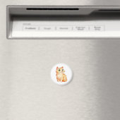 een cartoon oranje tabby kat magneet (Insitu (Vaatwasser))