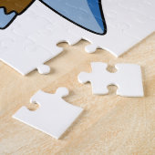 Een Cartoon parasaurolophus verkleed als een zombi Legpuzzel (Zijkant)