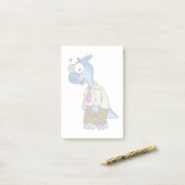 Een Cartoon parasaurolophus verkleed als een zombi Post-it® Notes (Op bureau)