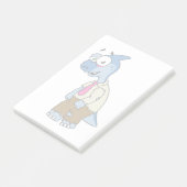 Een Cartoon parasaurolophus verkleed als een zombi Post-it® Notes (Schuin)