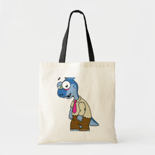 Een Cartoon parasaurolophus verkleed als een zombi Tote Bag