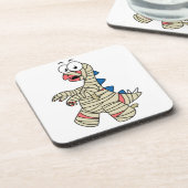 Een Cartoon Stegosaurus verkleedde zich als een mu Bier Onderzetter (Linkerzijde)