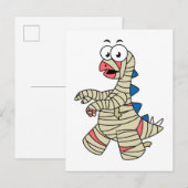 Een Cartoon Stegosaurus verkleedde zich als een mu Briefkaart (Voorkant / Achterkant)