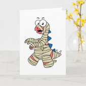 Een Cartoon Stegosaurus verkleedde zich als een mu Kaart (Gele Bloem)