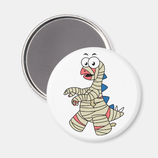 Een Cartoon Stegosaurus verkleedde zich als een mu Magneet (Voorkant / Achterkant)